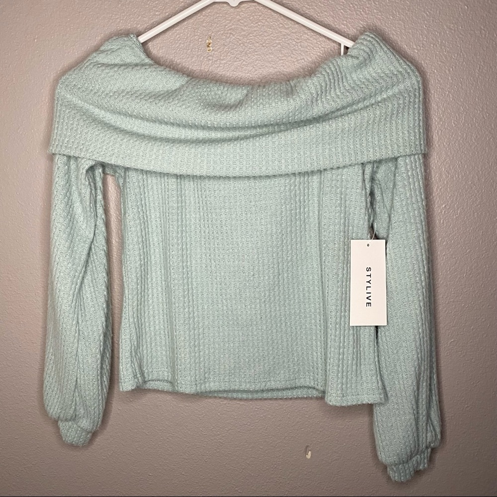 Stylive off the shoulder sweater top
